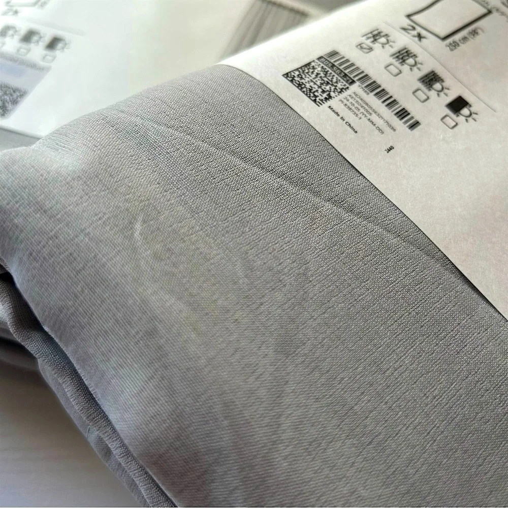NWT 2 packs/4 panels IKEA Light Gray window curtains 57”x 98”L